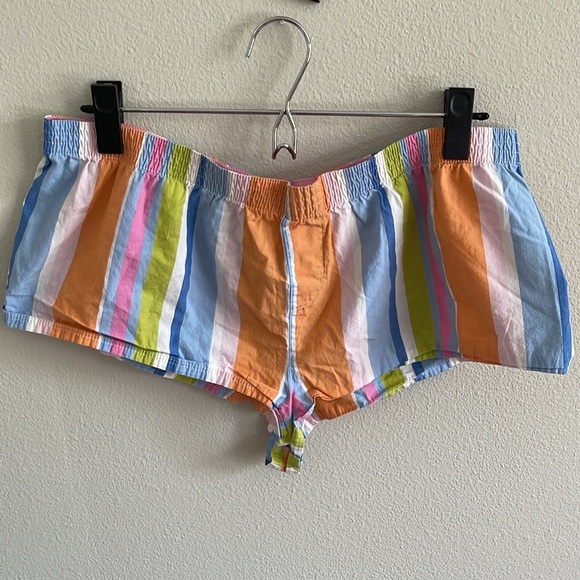 PINK Victoria's Secret Pants - Vintage VS PINK Colorful Striped Women's Shorts Size L